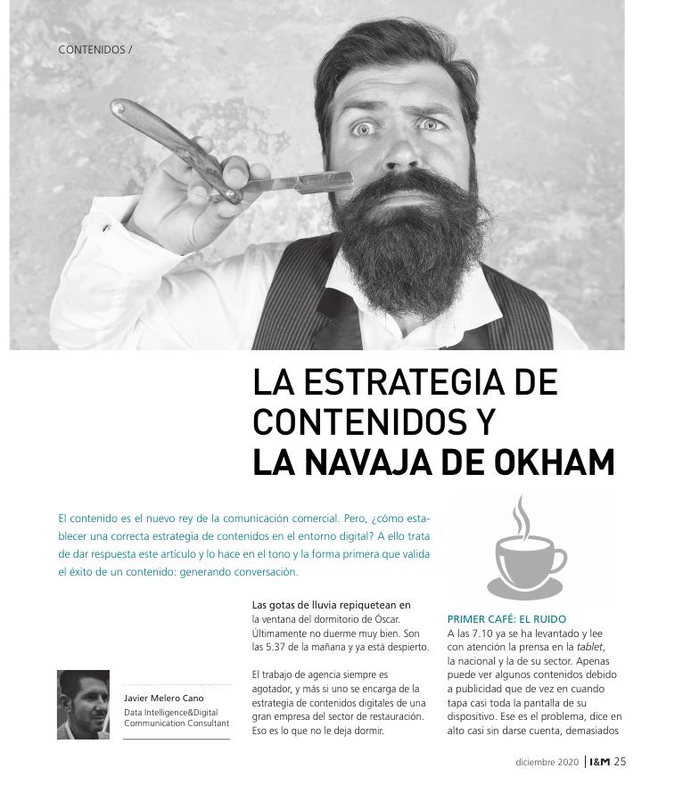 Portada de La estrategia de contenidos y la Navaja de Okham